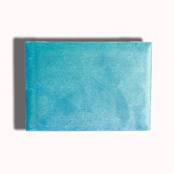 Luxury Wood Jewelry Box With Silk Velvet Overlay and gold metal finishes - Picture 3 of 3